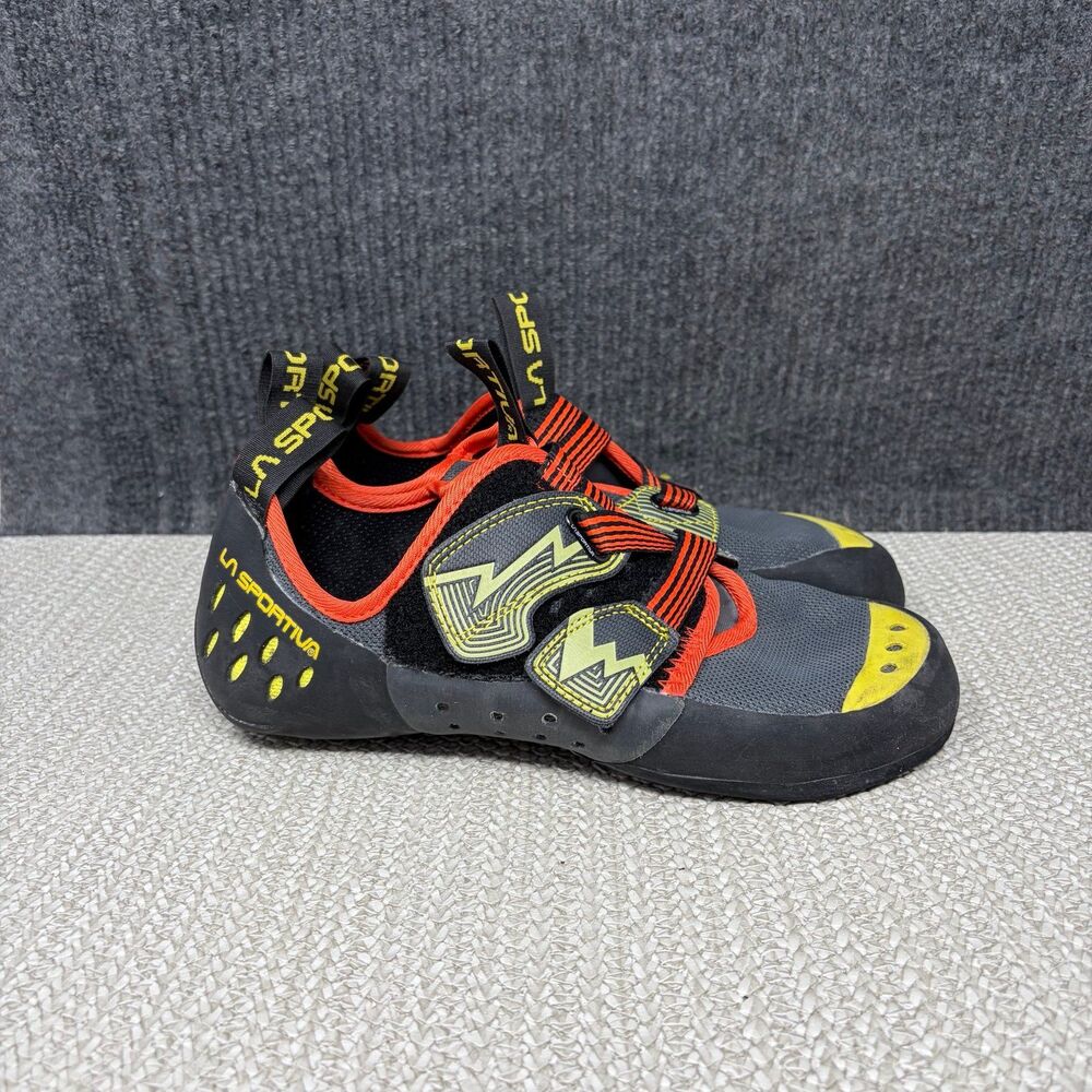 La Sportiva Oxygym Rock Climbing Shoes Grey Black Mens Size 9.5